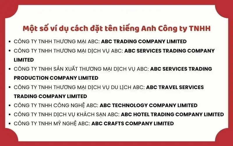 Công ty trách nhiệm hữu hạn tiếng Anh là gì? (Ví dụ cụ thể và cách sử dụng)